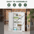 Greenvelly Metal Garage Storage Cabinet with 2 Doors & Adjustable Shelves, 72" Lockable Steel Tool Cabinet - White - (36" W x 18" D)