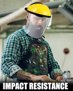 12 Pack Safety Face Shield for Grinding and Cutting, Full Impact Resistant Face Shield Mask for Work Chemical Woodworking (Yellow)