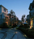 LIT-PaTH Outdoor Post Lighting Fixture Pole Lantern, E26 Medium Base Max 60W, Aluminum Housing Plus Glass, Matte White Finish, 2-Pack