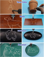 20 Pcs Carbide Burr Set 1/8" Shank Compatible with Dremel Bits Rotary Tools Attachment Kit Rasp Drill File Accessories Metal Wood Stone Steel Grinding Carving Cutting Polishing Solid Tungsten