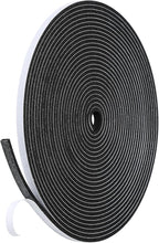 Weather Stripping Door Seal Strip- 1/4 Inch X 1/8 Inch X 26Feet, Strong Adhesive, Lightproof, Soundproof, Weatherproof Foam Tape Insulation for Sliding Door, Front Door Frame, Windows- Black