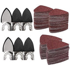 156pcs Finger Sanding Kit - 150 Papers & 6 Pads, 60-240 Grit for Multi-Tools, Wood/Metal/Plastic, Hook & Loop Backing