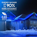 HLO Lighting Set of 25 Blue C9 Faceted LED Christmas Light Bulbs for Indoor & Outdoor Use | Durable Replacement Bulbs