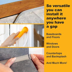 InstaTrim The Original Flexible Trim -10ft Grey 3/4" Wide Caulk Tape - Adhesive Trim with Many Uses Including Caulking for Bathtubs, Sinks, Counters, Tile, Floors - Made in USA