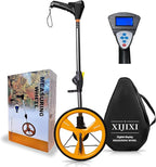 Measuring Wheel Digital Display,Folding Portable Distance Measurement Wheel,12.5”Diameter Wheel,Carrying With cloth backpack(Yellow）