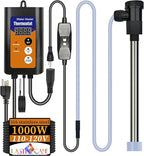 316 1000W Fully Submersible, Portable Electric bucket and Hot Tub immersion Water Heater with Temp Control, GFCI Leakage Protection for Bathtubs, Buckets, Pool, Baptistry & inflatable pool