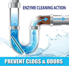 SANI 360° Sani Sticks Drain Cleaner and Deodorizer, Enzyme Pipe Cleaners, Eliminate Odors, Prevent Clogged Drains, Safe for Sinks, Bathtub Drains, Septic Tanks, 24 Count, Oak Moss