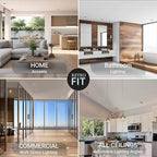 NUWATT 6 Inch 6 Pack Black Trim Retrofit Gimbal LED Recessed Downlight, High Lumen, 1200lm, 16W, Selectable 5CCT 2700K/3000K/3500K/4000K/5000K Dimmable, Adjustable Lens Eyeball Light, ETL Listed