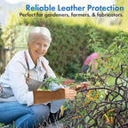 Arm Chaps Leather Protective Sleeves Arm Guard - Prevent Cuts, Scratches & Bruises - Genuine Cowhide - Ideal for Gardening & Construction - Left & Right Form-Fitting. Brown (1 Pair/Medium).