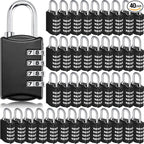 40 Pcs 4 Digit Combination Locks Combination Padlock Luggage Number Locks Outdoor Waterproof Resettable Padlock for Door Traveling School Gym Locker Suitcases Employee Hasp Storage