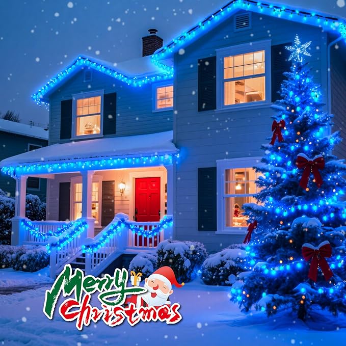 Brightown C9 LED Replacement Christmas Bulbs, 25 Pack Blue Shatterproof C9 Bulbs, Waterproof Commercial LED Holiday Bulb for Christmas String Light, E17 Intermediate Base, Dimmable