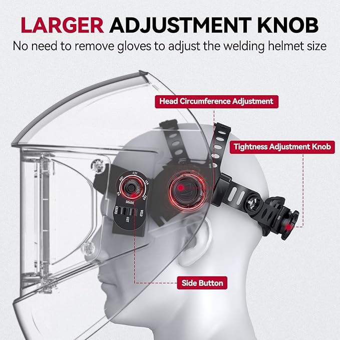 ARCCAPTAIN Large Viewing Screen 3.93"X3.66" Welding Helmet, True Color 1/1/1/1 Solar Power Auto Darkening Welding Hood with 4 Arc Sensor, Wide Shade 4/5-9/9-13 for TIG MIG ARC, Brambles