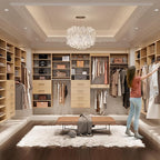 ROOMTEC 28.5" Medium Hanging Closet Unit, Modular Closet System with Hanging Rod, Wardrobe Organizer for Bedroom or Walk-in Closet, Wall Mounted, Customizable Clothes Storage Unit, Wood