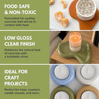 Acrylic Sealer for Concrete & Cement Crafts – Low Gloss, Non-Toxic, Water Resistant, Food Safe – Compatible with Jesmonite – (32oz)