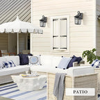 Darkaway Outdoor Wall Lights for House, Exterior Lighting Fixtures Wall Mount Outdoor Porch Lights Waterproof Black Outdoor Sconce Lights with Seeded Glass for Patio Hallway Garage