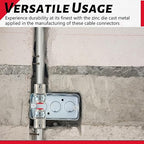 Metal-Clad Cable Connectors Zinc Electrical Conduit Connector 3/8" Snap in Connectors for Steel and Aluminum Cable (35 Pack)