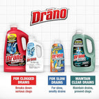 Drano Max Gel Drain Clog Remover and Cleaner for Shower or Sink Drains, Unclogs and Removes Hair, Soap Scum and Blockages, 80 Oz