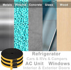 Strong Adhesive Insulation Tape, High Density Foam Weather Stripping Door Seal, Door Seal for Doors and Windows, Soundproof Weatherproof Foam Seal Tape, Noise Reduction(1/2 In x 1/8 In x 98Ft)