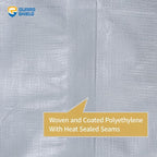 GUARD SHIELD Heavy Duty Tarp 6x8 Feet Silver Multi Purpose Thick Waterproof Poly Tarp Cover 10mil