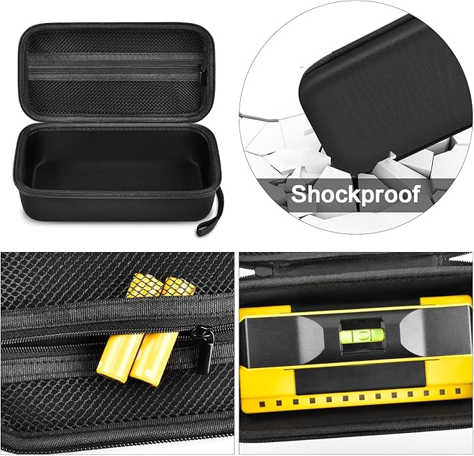 GWCASE Case Compatible with Franklin Sensors ProSensor M210 710PRO 710 Professional Stud Finder. Carrying Travel Storage Bag Holder with Mesh Pocket for Battery & Other Accessoires (Box Only) -Black