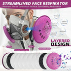 Respirator Mask with Filters, Reusable Half Face Respirator Mask for Asbestos, Resin, Fume, Dust, Welding, Painting