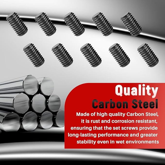 10-Pack 155023 Screw Kit Replacement for Moen | Carbon Steel Set Screw Kit | Includes Wrench for Kitchen Faucet Handle Repair & Faucet Replacement Parts