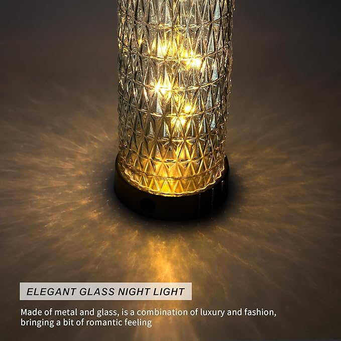 Oneach 27.75” Table Lamps Set of 2, Blue Modern Bedside Lamp with LED Night Light, USB A+C, Glass Lamps for Living Room, Bedroom, Nightstand, Office, End Table (2 Bulbs Included)