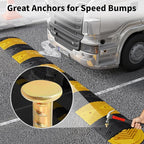 16 Inch Rebar Stakes 1/2 Inch Diameter Galvanized Steel Ground Anchors Heavy Duty Anchoring Spikes for Speed Bump, Parking Curb and Tent (10 Pack)