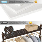 8FT Closet System, 96'' Closet Organizer System with 3 Hanging Rods, Wall Mount Bedroom Wardrobe with 3 Drawers Walk-in Closet, Adjustable Cloth Garment Rack from 5 to 8FT (Cut to Fit), White&Grey Oak
