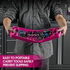 DuraTech Flexible Tool Tray, Silicone Tool Holder for Mechanics Storage, Heat and Chemical Resistant Tool Organizer for Automotive, Industry and Household(3pack Pink)