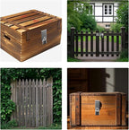 HOWDIA 180 Degree Hasp Lock Latch with Padlock, 4 Inch Stainless Steel Pad Lock Latches Locking Latch Security Door Clasp Hasp for Shed/Gate/Storage（Silver）