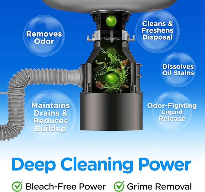 COMPAC HOME Plink Garbage Disposal Cleaner and Deodorizer, Freshens Your Kitchen and Waste Disposal, Assorted, 30 Count