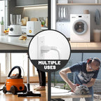 16/3 White Indoor Outdoor Extension Cord 6 Ft Waterproof, Heavy Duty Extension Cord with 3 Prong Grounded Plug,13A 1625W 16AWG SJTW, Flexible Weatherproof Power Cable