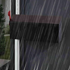 Black Wall-Mounted Mailbox - Security Wall Mailbox - Waterproof Iron Vertical Delivery Mail Box Outdoor