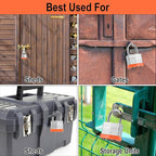 12pcs Solid Keyed Alike Padlock with 24 Same Keys & Short Hardened Shackle -Resist Cutting, Gym Locker Lock with Key, Storage Pad Lock for Locker Gym Gate Outdoor Use (Short)