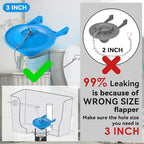 Saillong 3 Inch Universal Toilet Tank Replacement Kit, Toilet Flusher Fill Valve with Low Flow Flapper Repair Kit, Side Mount Flush Brass Handle, Adjustable Water Level, Easy to Install(Blue)