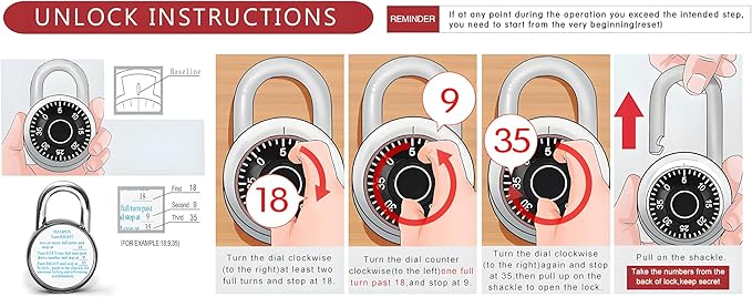 Combination Padlocks with Metal Body, Indoor Use for Gym Lockers & School Locker, ‌Purple, 8-Pack