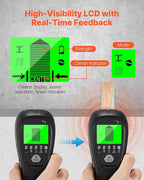 VEVOR Stud Finder Wall Scanner, 5 in 1, Electronic Wall Stud Detector with Smart Sensor, High-Definition LCD Display and Audio Alarm, for the Center and Edge of Metal, AC Wire, Joists, Pipes, Black