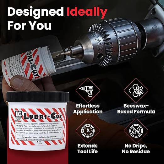 Cutting Paste for Drilling Metal - 10 Oz Tub - Made in USA | Beeswax Cutting Oil for Drilling Metal | High Performance Tapping & Cutting Wax | Saw Blade Lubricant & Drill Cutting Fluid