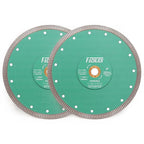 Diamond Porcelain Saw Blade,2pcs 8"/200MM Super Thin Dry Wet Cutting Disc with X Teeth Turbo Mesh Rim,for Ceramic Tile Porcelain Granite Marbles