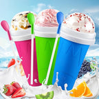 Tgosomt 3Pack Slushie Maker Cup, Quick Magic Squeeze Slushy Cup, DIY Frozen Smoothies Cups, Juice Milk shake Yogurt Ice Cream Maker, Double Layers Cooling Cups, Cool Fun Gifts (Blue Pink Green)