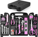 125 PCS Pink Household Tool Set, Pink Ladies Basic House DIY Toolkit Set for Home Garage Office College Dormitory Use, Hand Tool Kits for Women