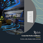 TOPGREENER Kalide 0-10V Dimmer Light Switch, LED Dimmer Switch, Low Voltage Dimmer, 3-Way or Single Pole, 120VAC 60Hz, 120VAC 10A/ 277VAC 5A LED, TGSDS-010-W, White