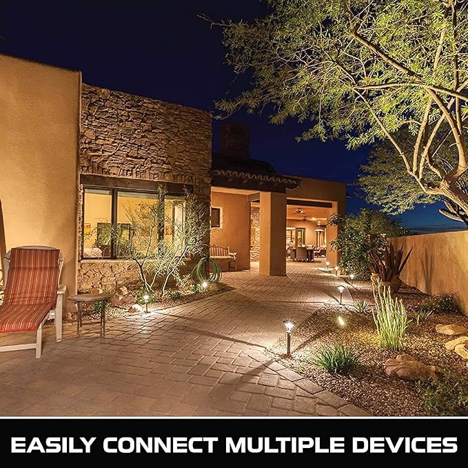 Iron Forge Cable White 1 to 3 Outdoor Extension Cord Splitter 28 Ft (40 Ft Total Length) - 16 Gauge Power Cord, 3 Prong, 3 Outlets 16/3 SJTW