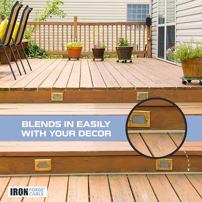 Iron Forge Cable 2 Prong Extension Cord 6 ft - 16 Gauge 13 Amp Heavy Duty Outdoor 2 Prong Power Cord - SJTW - Great for Landscaping, Deck, Outdoor Lights - Tan