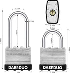 24 Pack 40 mm (1-9/16") Keyed Alike Laminated Padlocks with 48 Keys, Hardened Steel Short Shackle, Heavy-Duty Locks for Gym Lockers, Toolboxes, School Lockers, and Hasp Latches