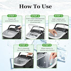 Ice Machine Cleaner Descaler Tablets (32pack) with 2 cleaning brushes,ice maker cleaner Ideal for Frigidaire,Opal,GE Profile, Kitchenaid countertop units.Removes Lime Scale,Calcium.