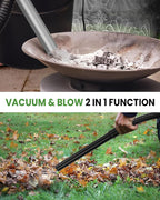 Ash Vacuum Cleaner 5.2 Gallon with 1200w Suction Power&Wheeled Base, Ash Vacuum for Pellet Stoves, Fireplaces, Grill, Wood Stove, Fire Pits,Green
