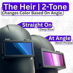 The Heir 2-Tone | Blue/Purple Shade 11 Welding Lens | Changes Color With Angle - Blue/Purple | 2" x 4.25" | Extremely Clear Fixed Shade 2x4 Welding Lens