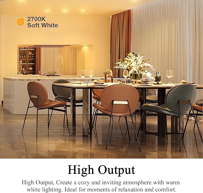 Par30 Long Neck Halogen Flood Light Bulbs 6pcs, 60W 120V 2700K Warm White Dimmable High Brightness, E26 Base, Great for Accent Lighting, Tracking, Recessed Bulb